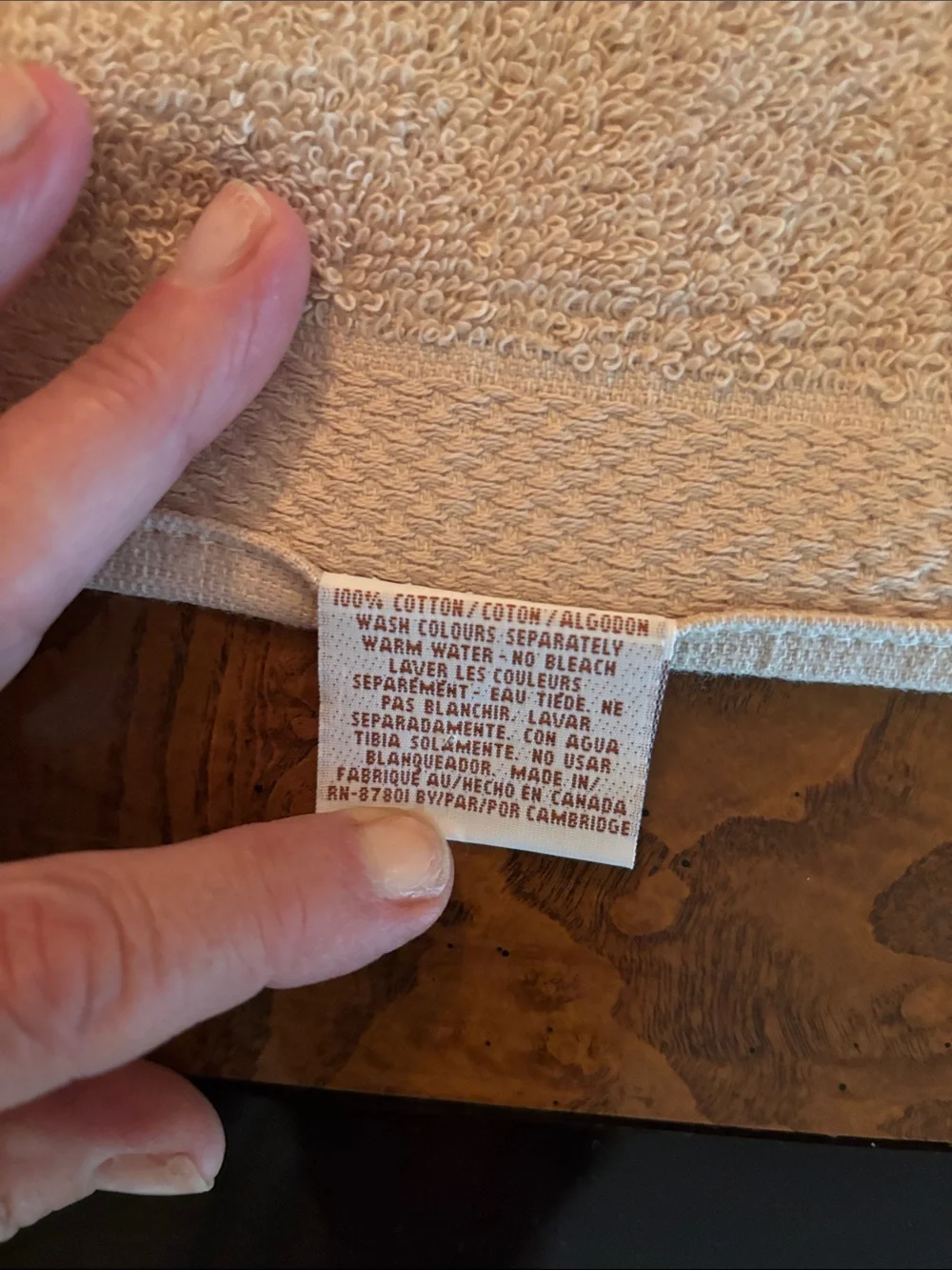 Avanti Beige/Tan Palm Embroidered Bath Towel with Decorative Border